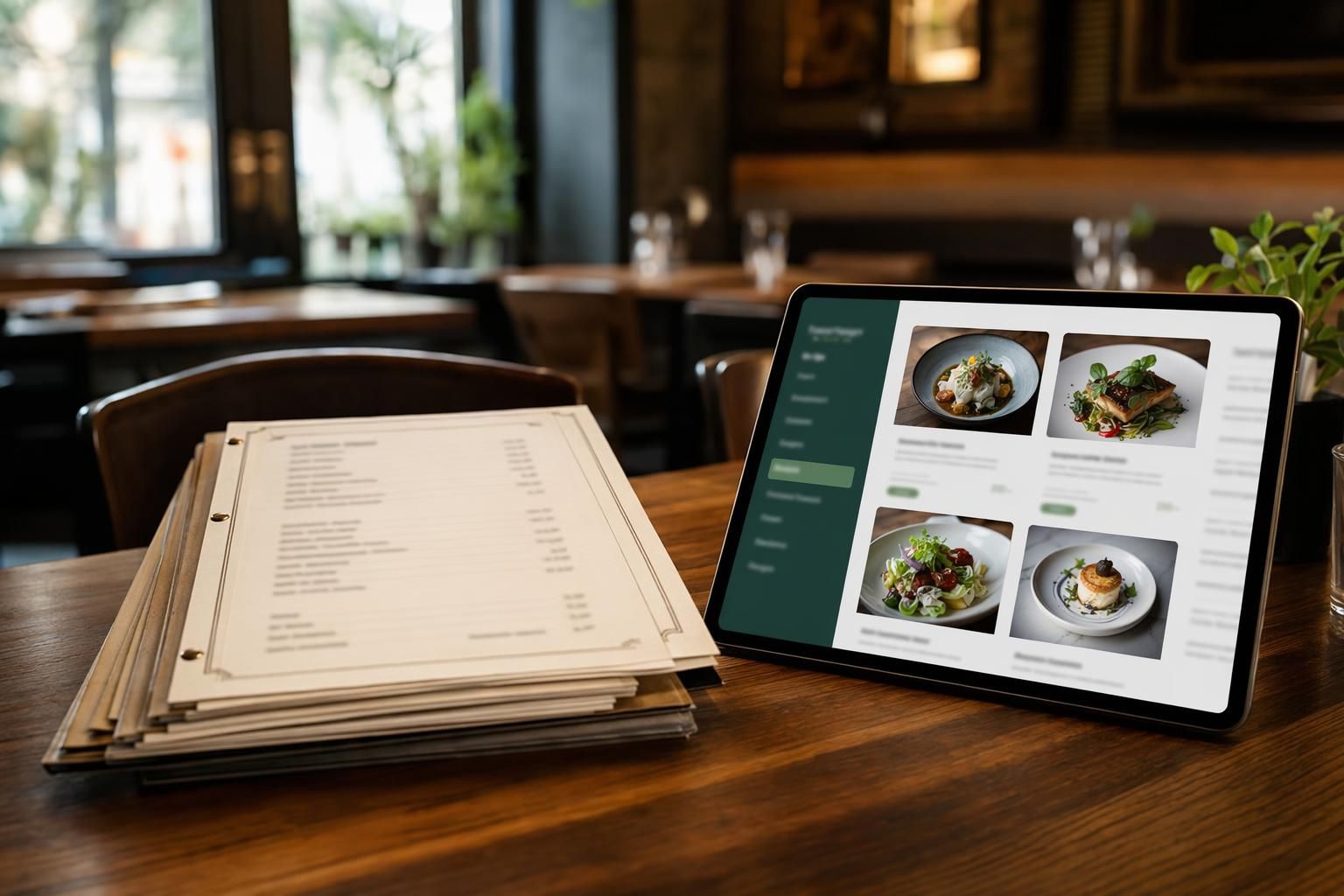Comparație între meniul tipărit și meniul digital pentru restaurante