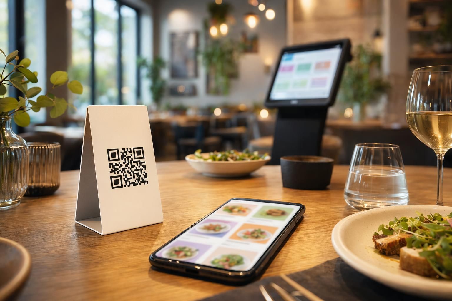Meniu digital cu QR pentru upselling și comandă rapidă la masă